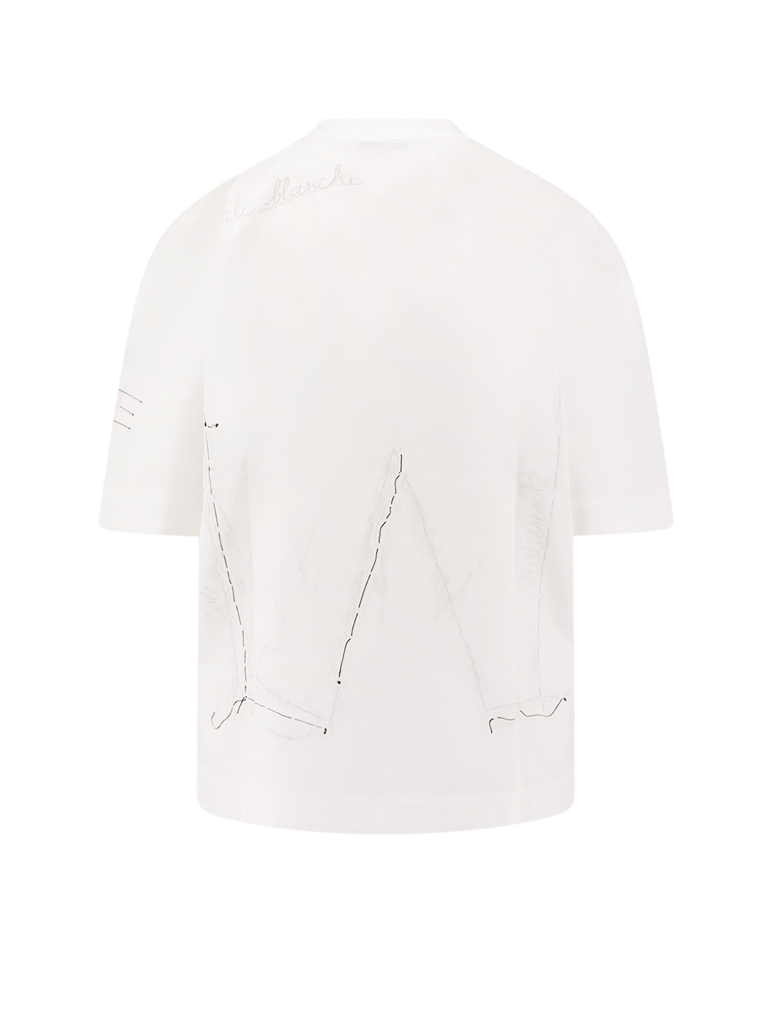 Givenchy Ribbed Crew-neck Cotton T-shirt With Graphic Print In Neutral