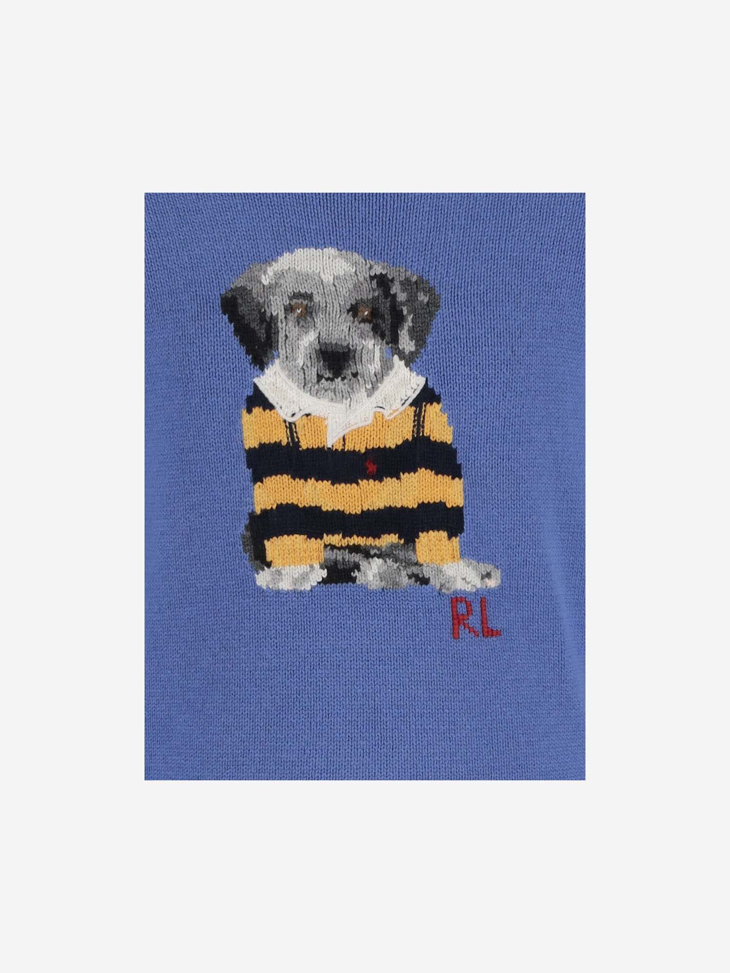 Shop Polo Ralph Lauren Cotton Sweater With Little Dog