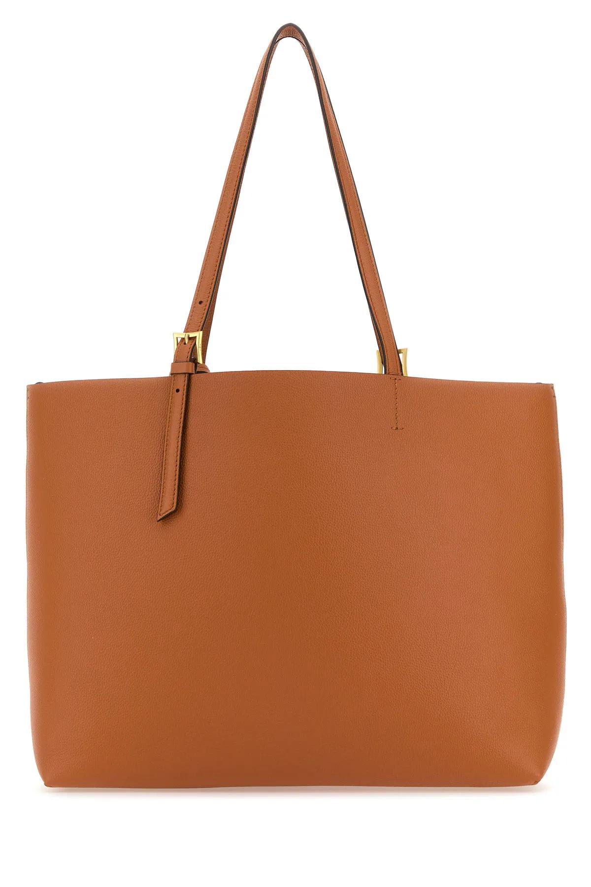 Shop Mcm Caramel Leather Medium Himmel Shopping Bag In Brown