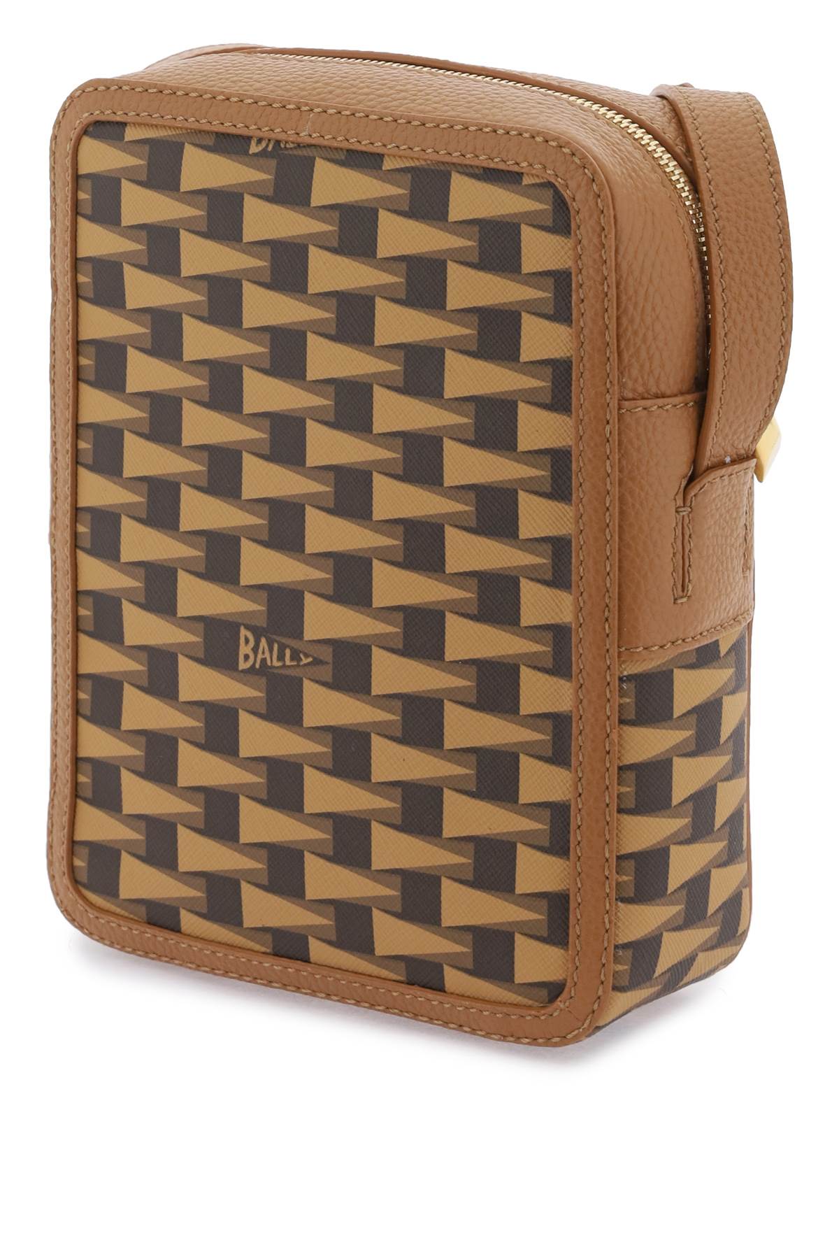 Shop Bally Pennant Crossbody Bag In Multideserto Oro (brown)