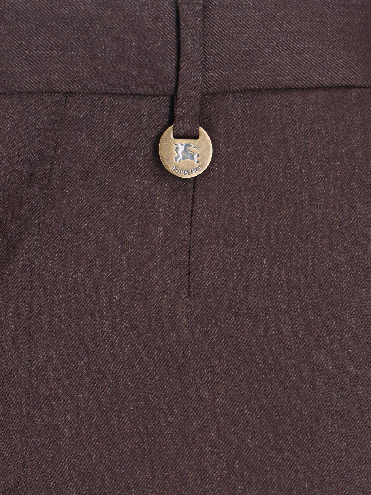 Burberry Straight Trousers With Cuffed Hem And Pockets In Blue