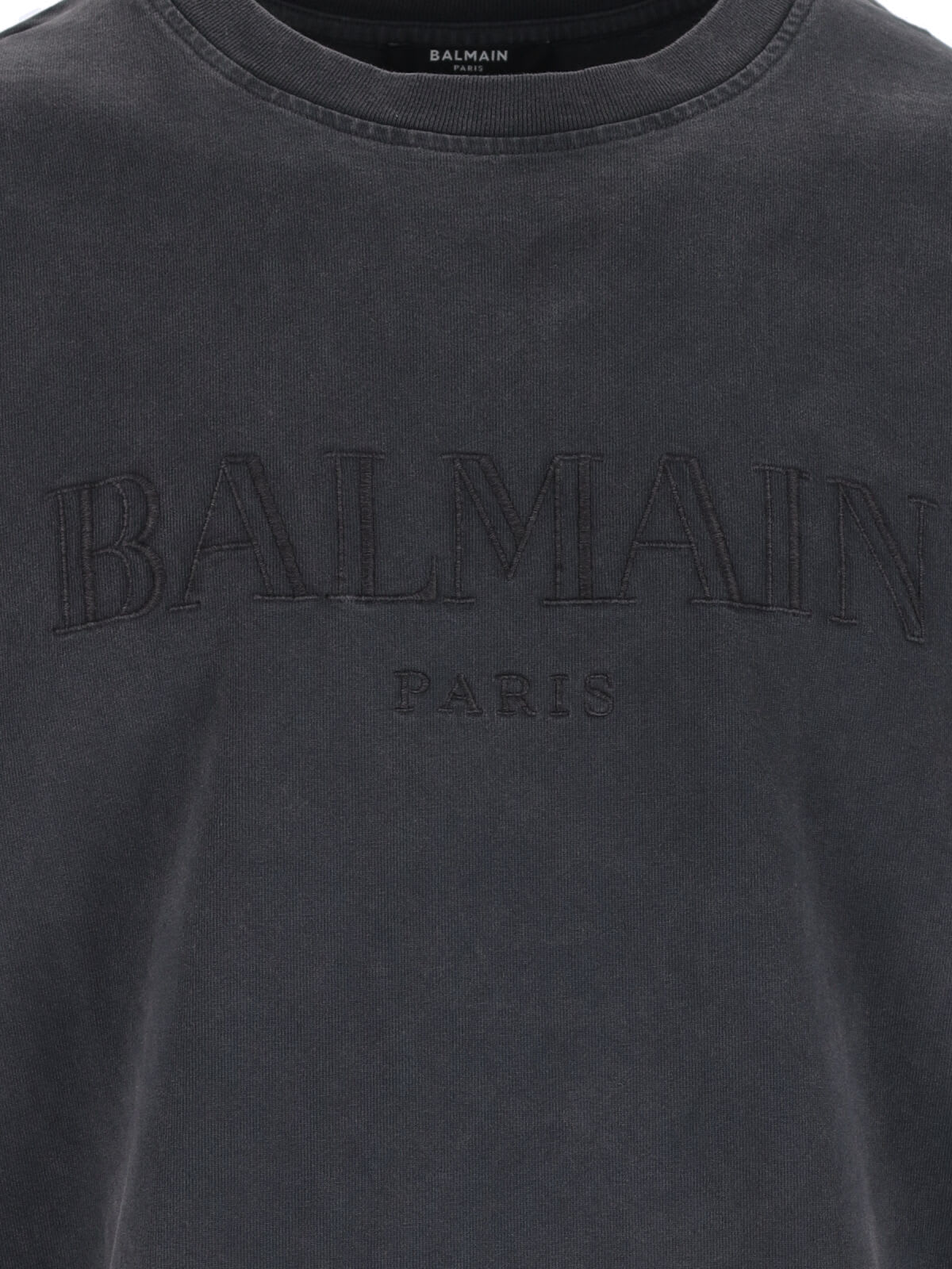 Balmain Vintage Logo T-shirt In Gray