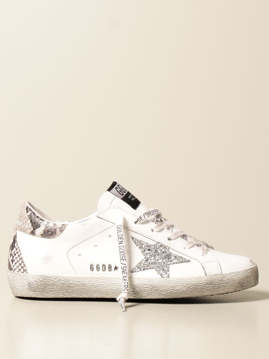 Golden Goose Sneakers In Leather In White
