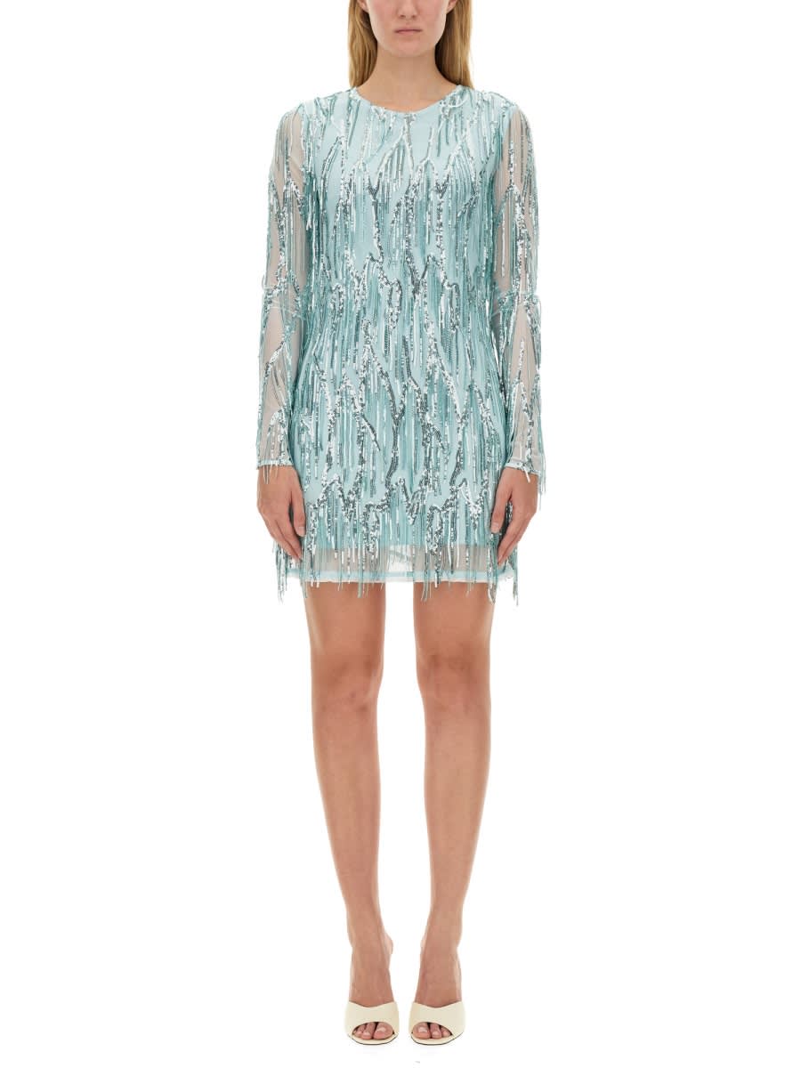 Shop Rotate Birger Christensen Mini Dress In Azure