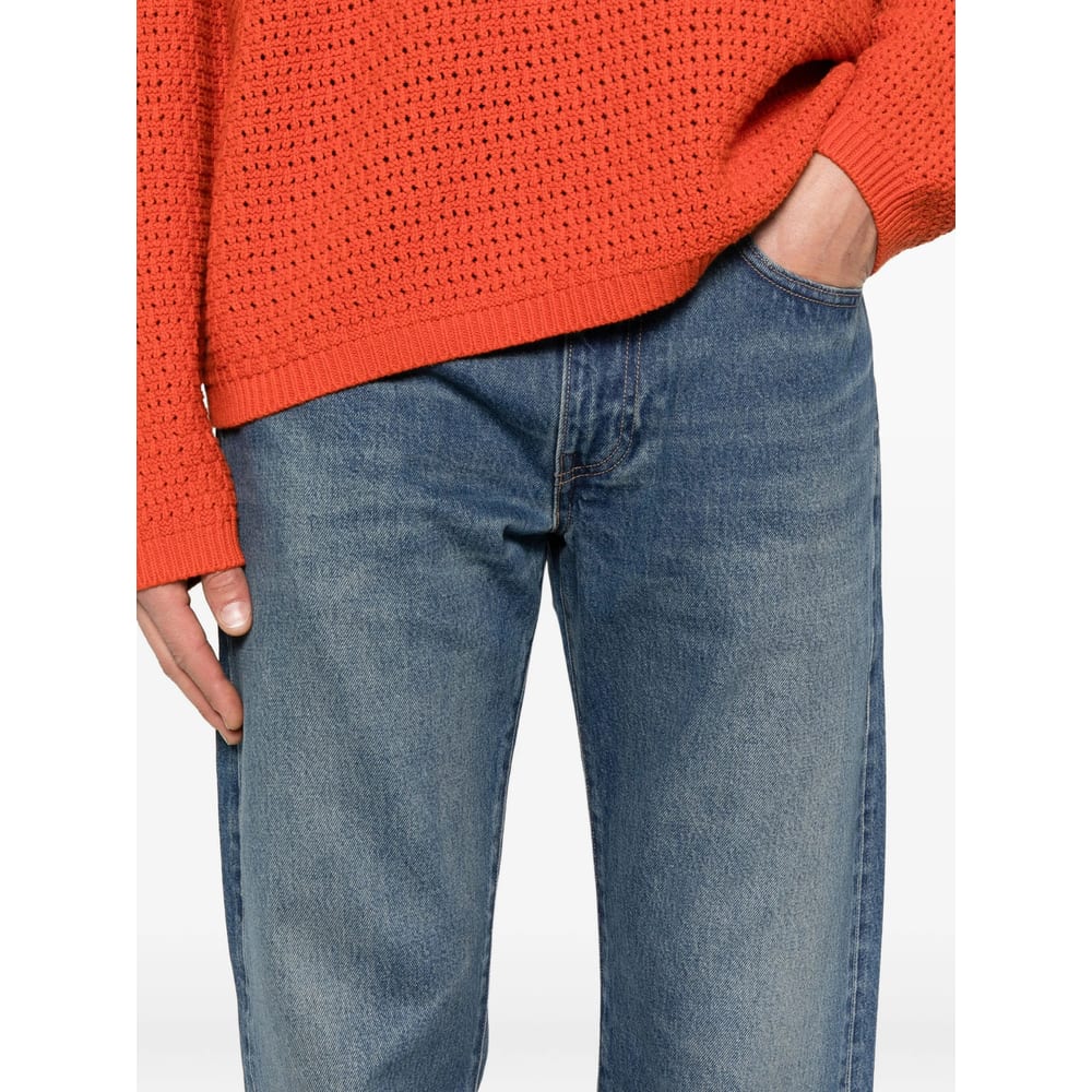 Levi's Logo-patch Jeans In Blue