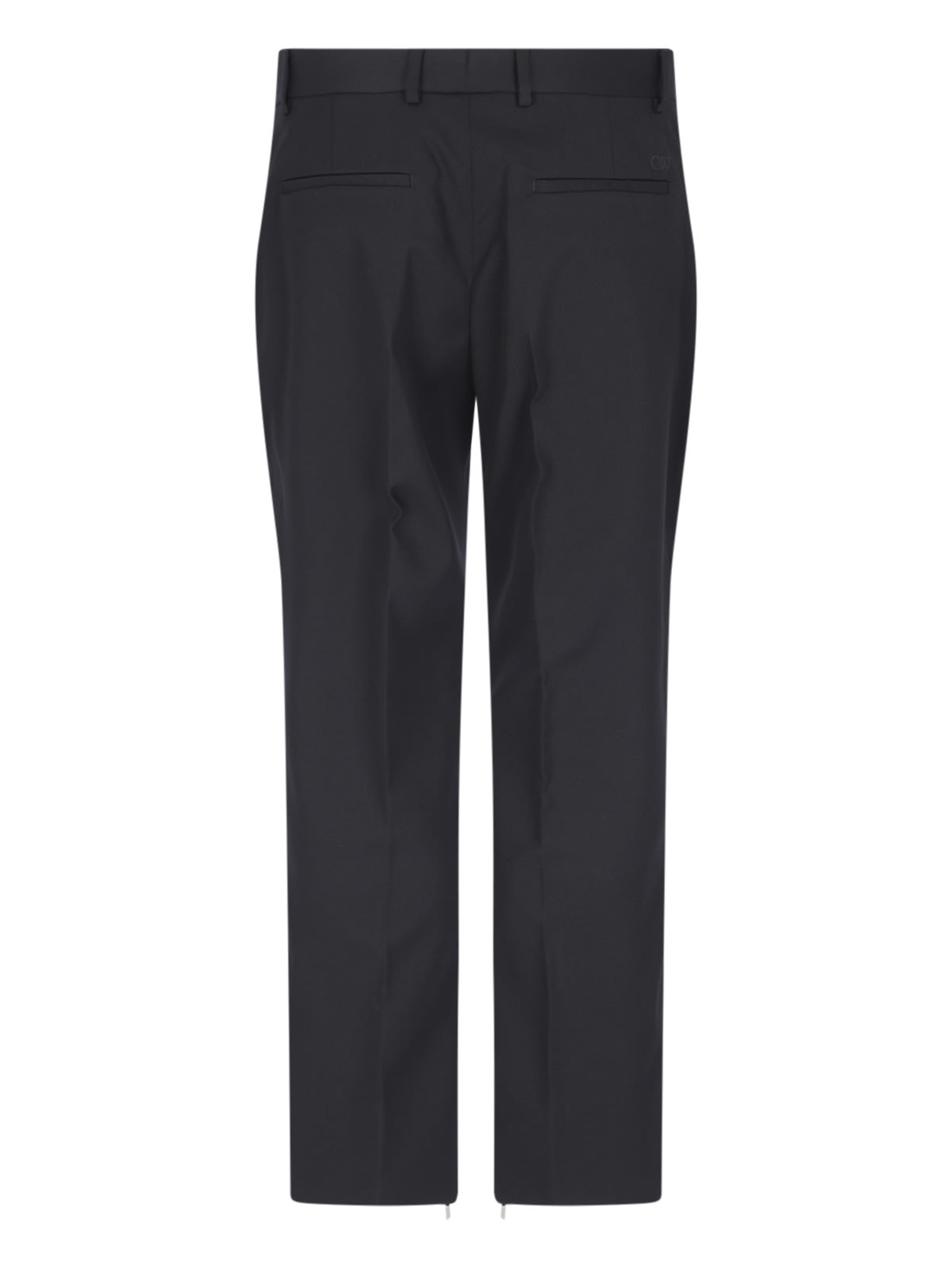 Shop Off-white Straight Pants In Black Black