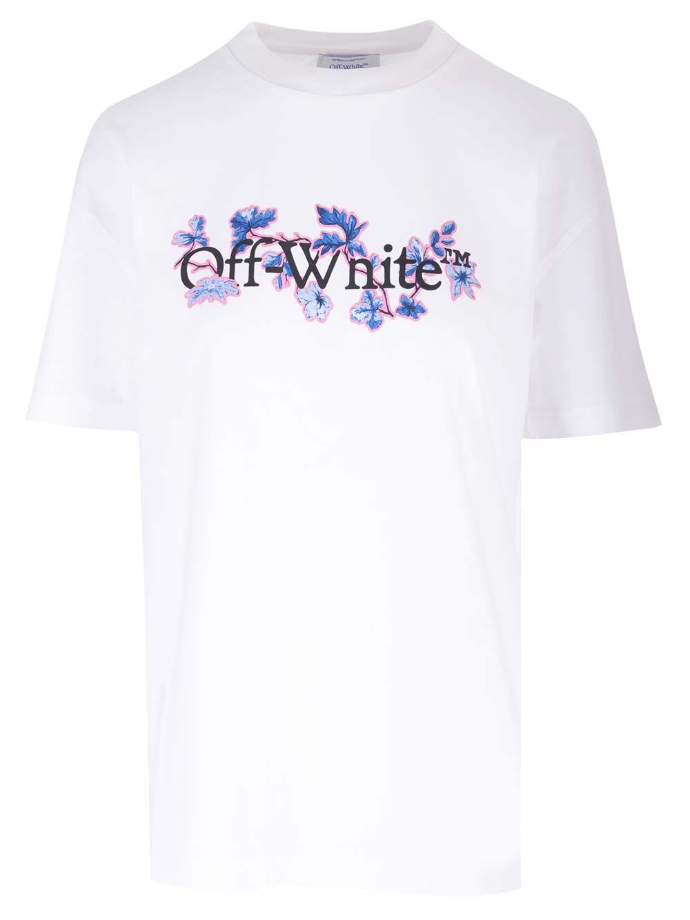 Shop Off-white Flower T-shirt In White