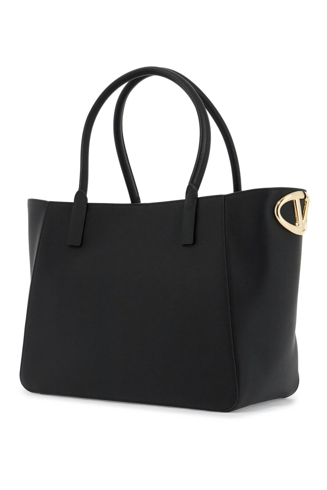 Shop Valentino Vlogo Signature Top Handle Bag In Black