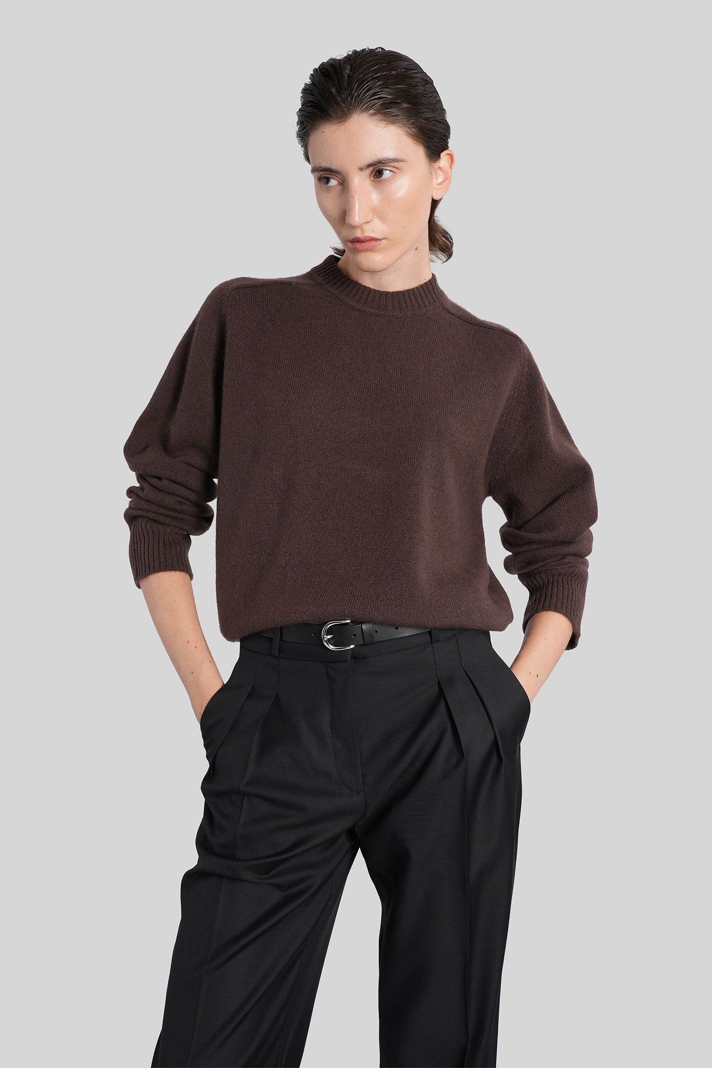 Loulou Studio Baltra Lds Knitwear In Brown Cashmere In Brown