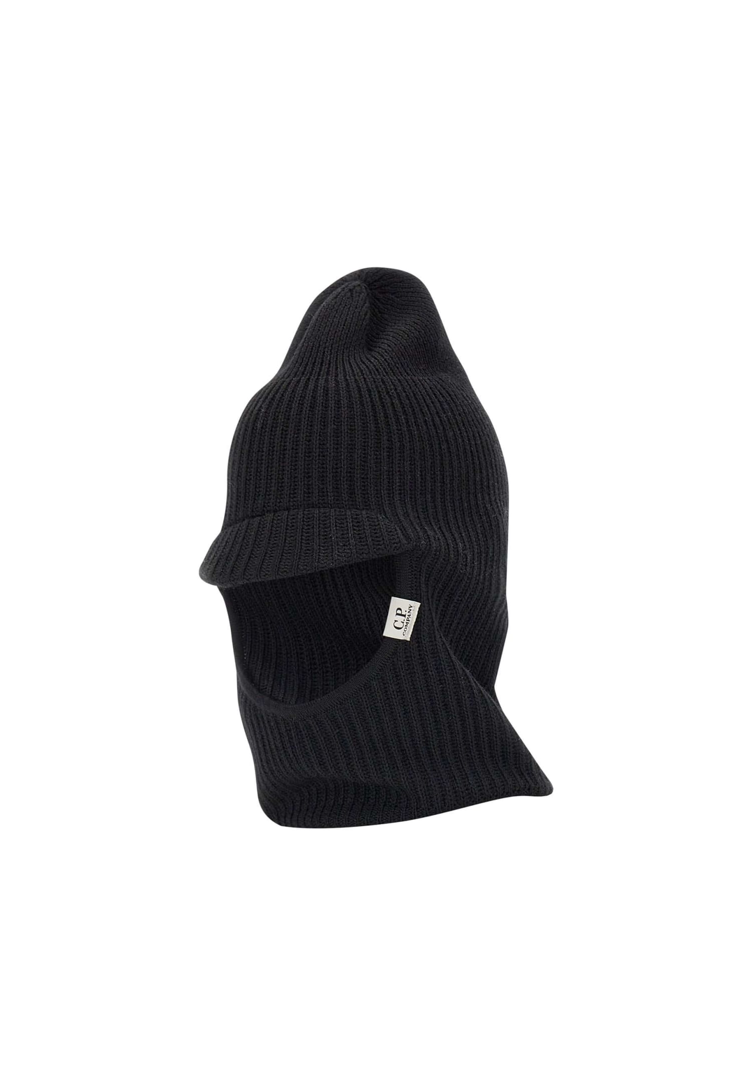 Merino Wool Balaclava In Black