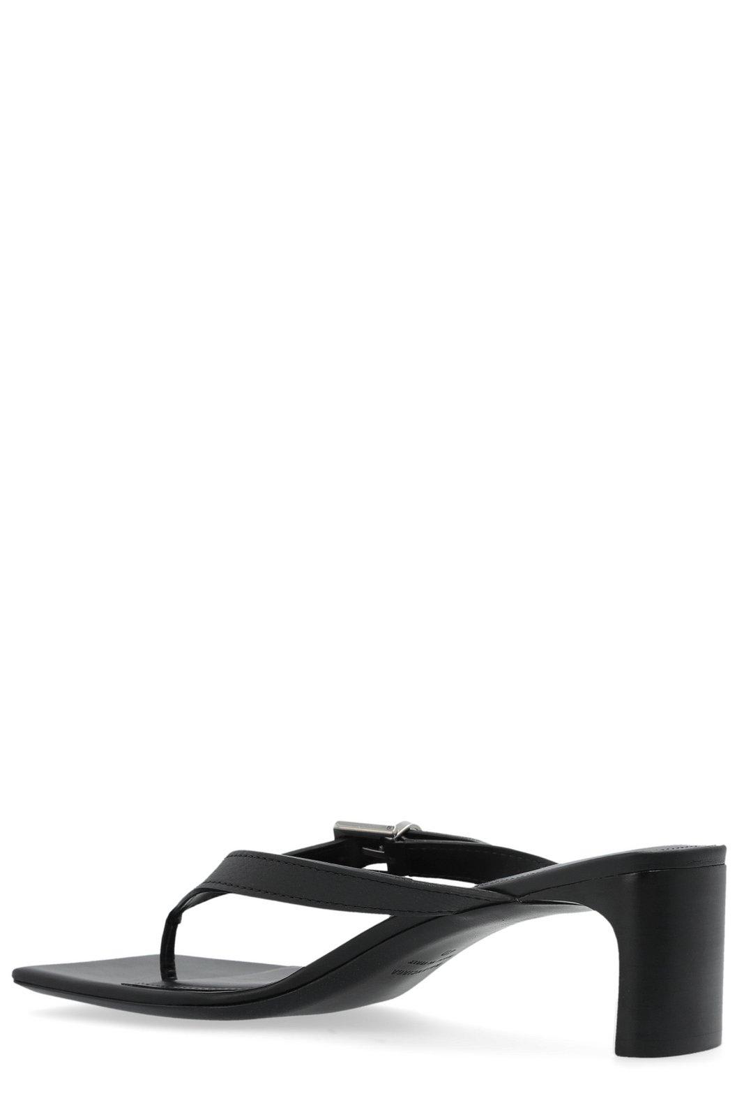 Balenciaga Bel Air Buckled Leather Sandals In Black