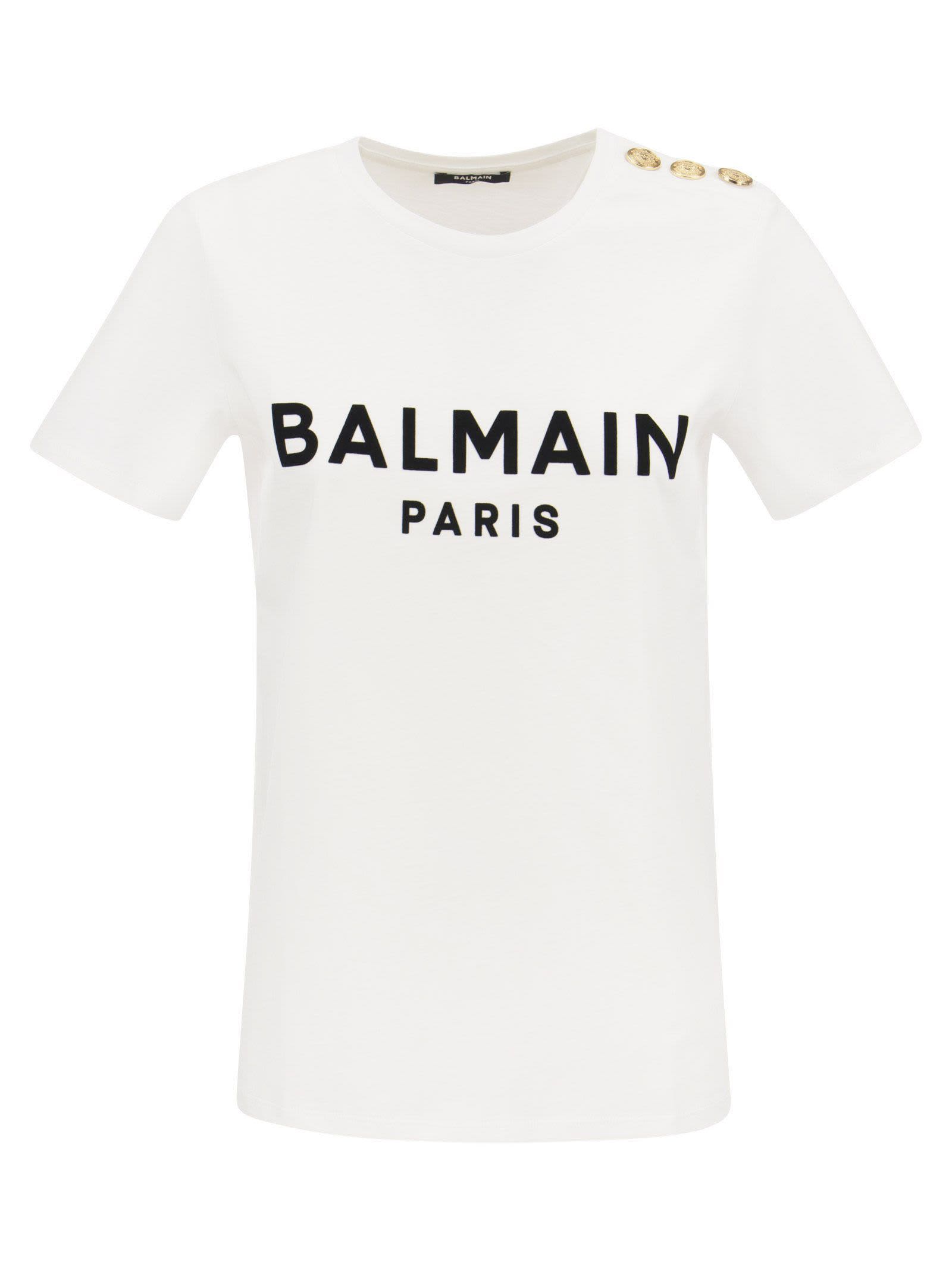 Balmain T-shirt With Printed Logo