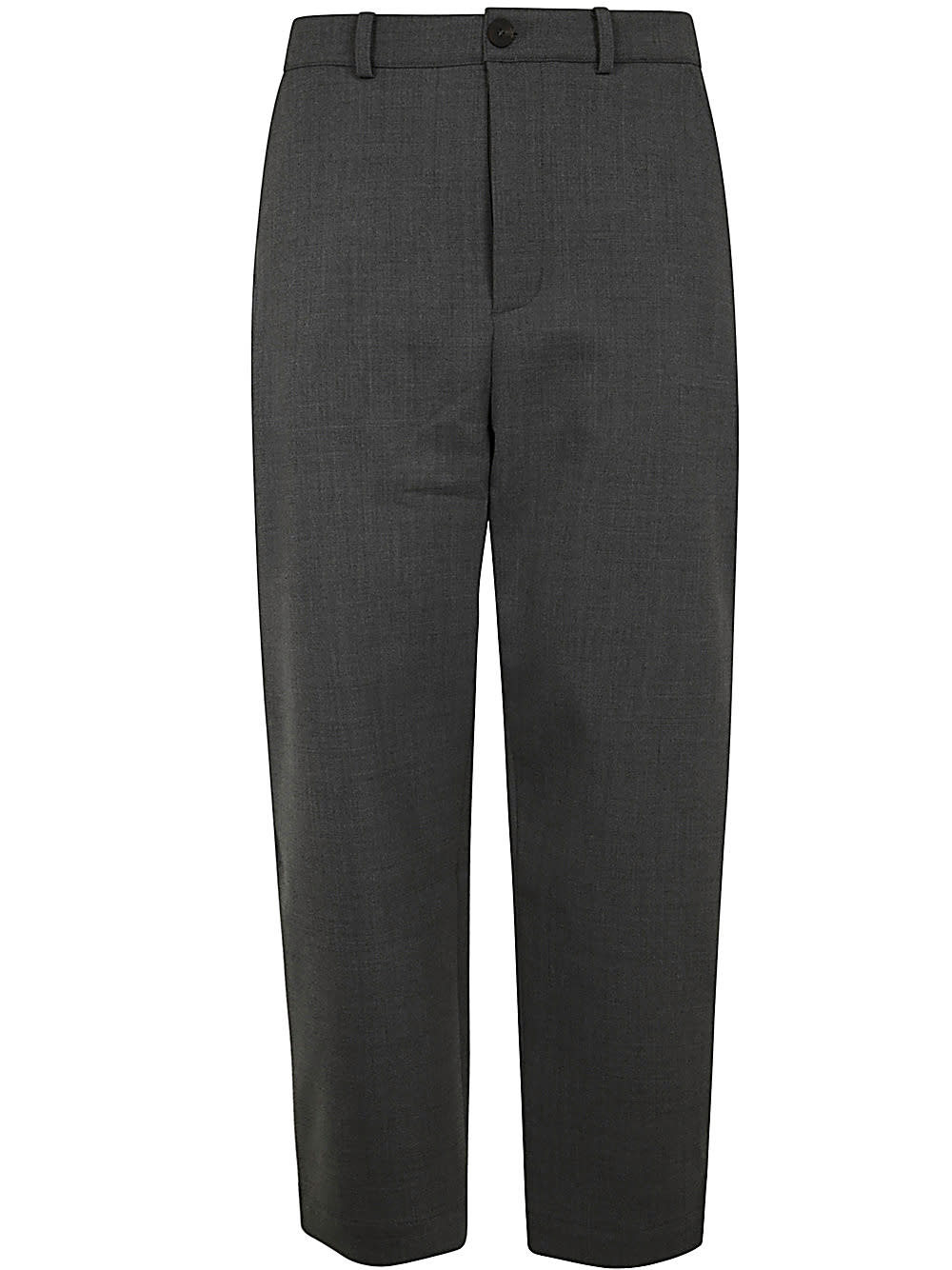 Shop Studio Nicholson Single Pleat Tapered Pant In Grey Marl