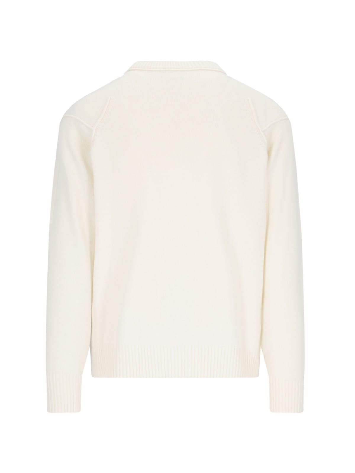 Shop C.p. Company Lens Detail Sweater In Crema