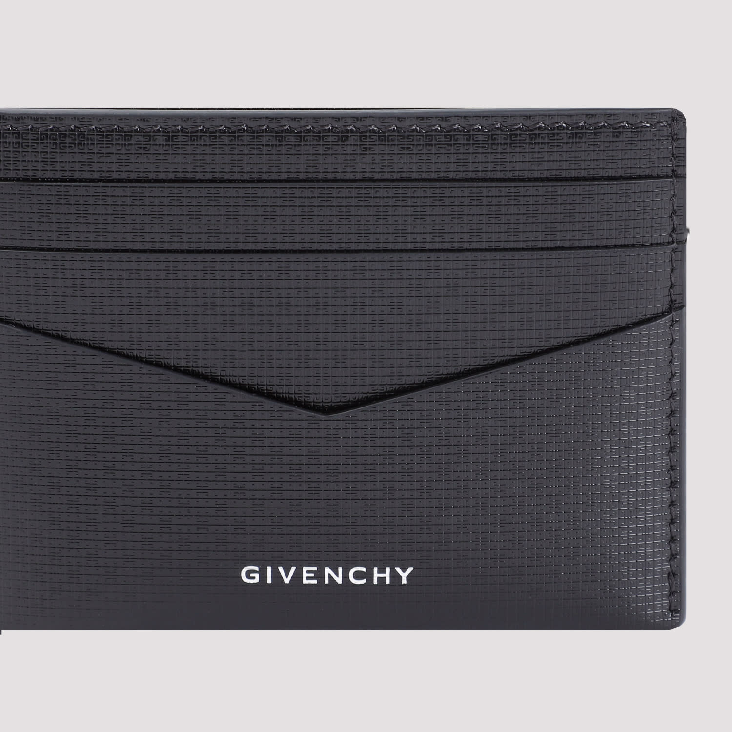 Givenchy Textured Leather Card Holder In Black