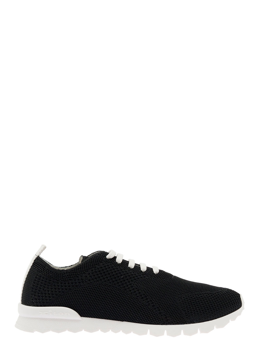 KITON BLACK SNEAKERS IN CANVAS MAN