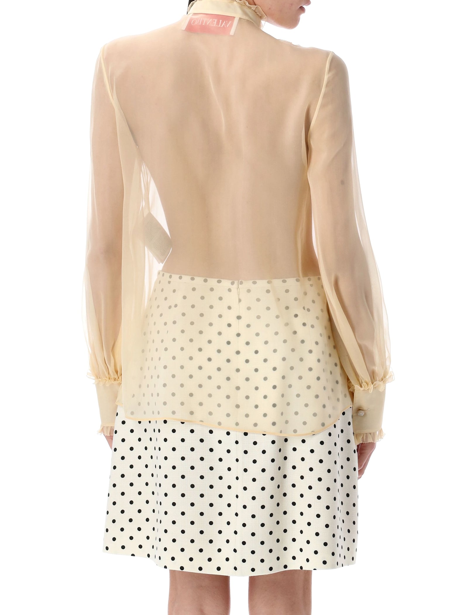 Valentino Garavani Chiffon Blouse In Betulla