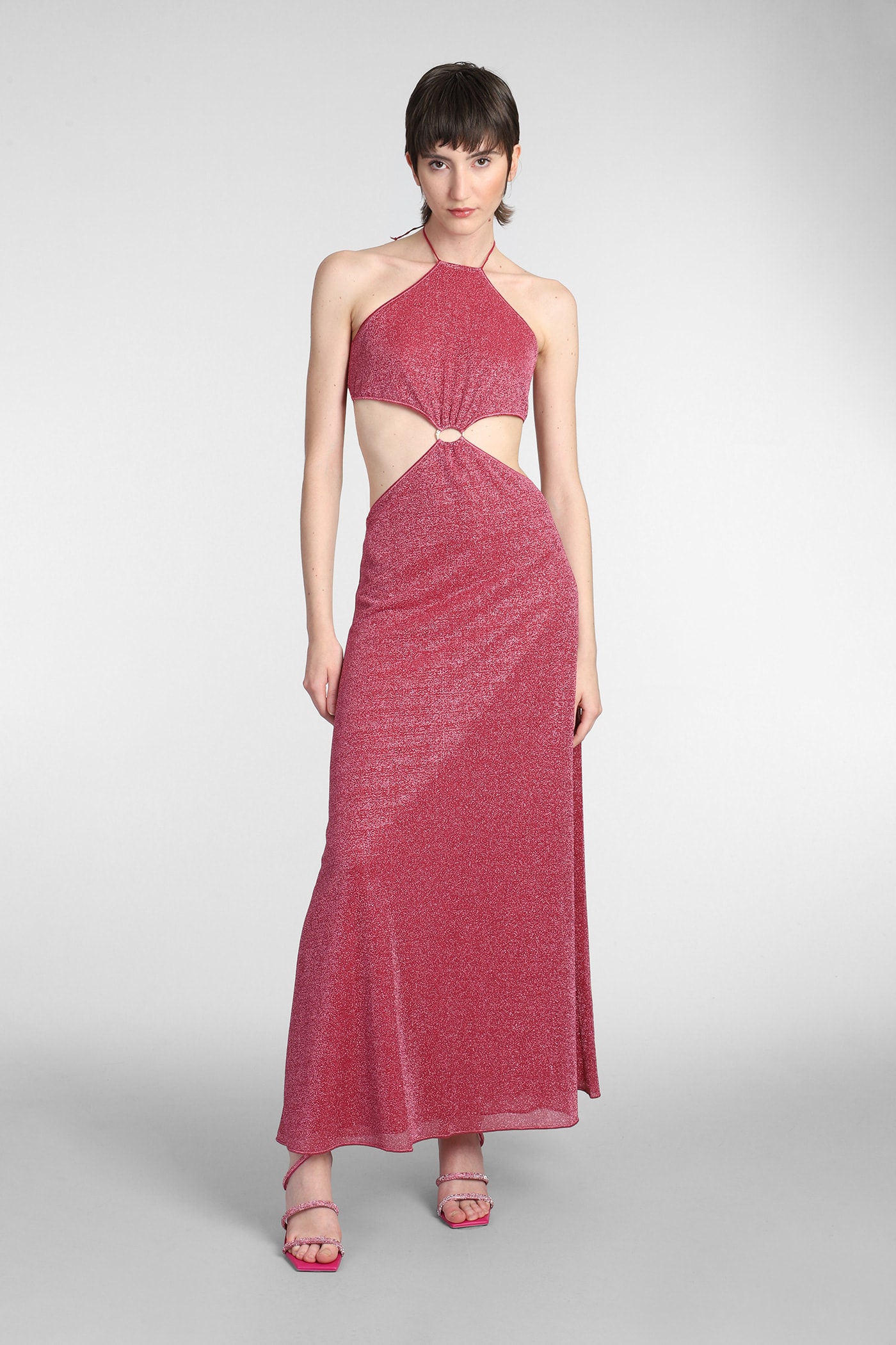 Shop Oseree Dress In Rose-pink Polyamide In Rosa