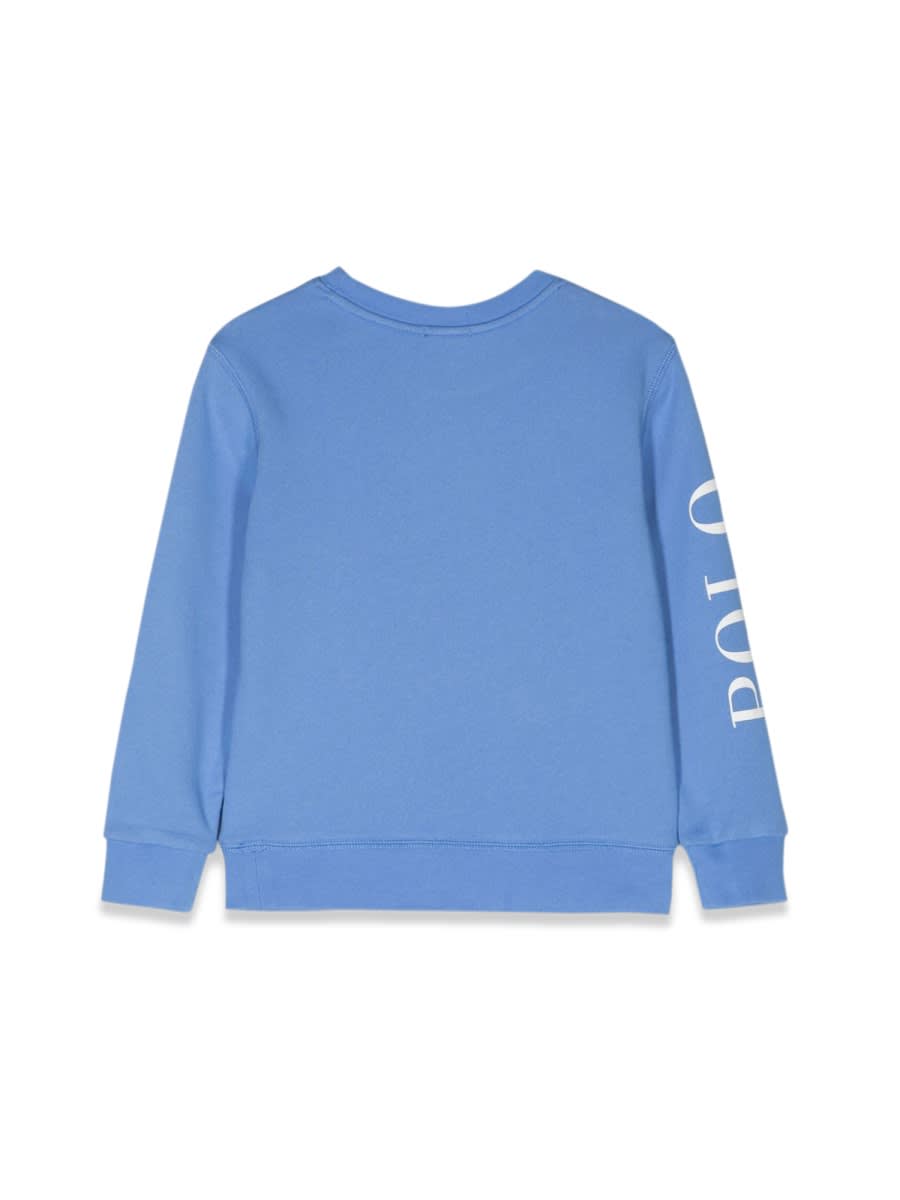 Shop Ralph Lauren Ls Cn-knitshirts-sweatshirt In Blue