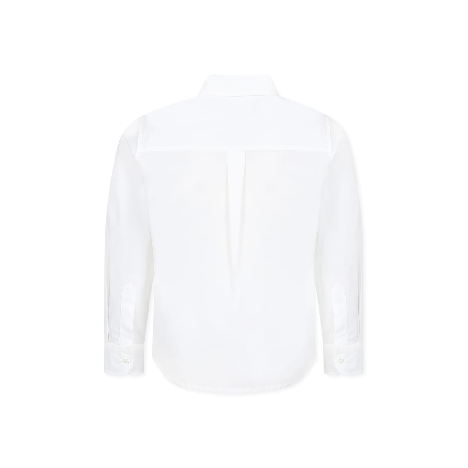 Fendi Pointed Collar Shirt In White