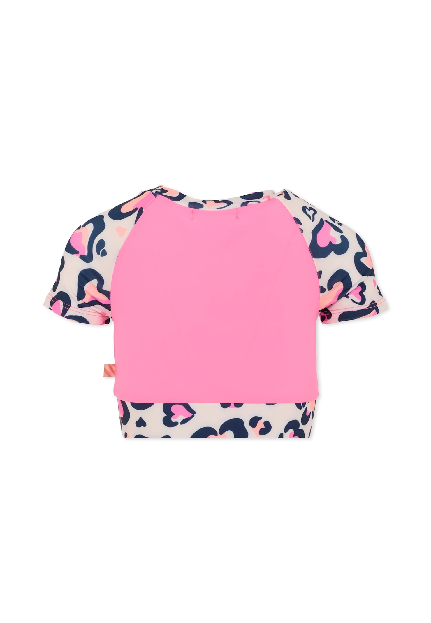 Billieblush Pink Crop Top For Girl With Heart Print In Pink