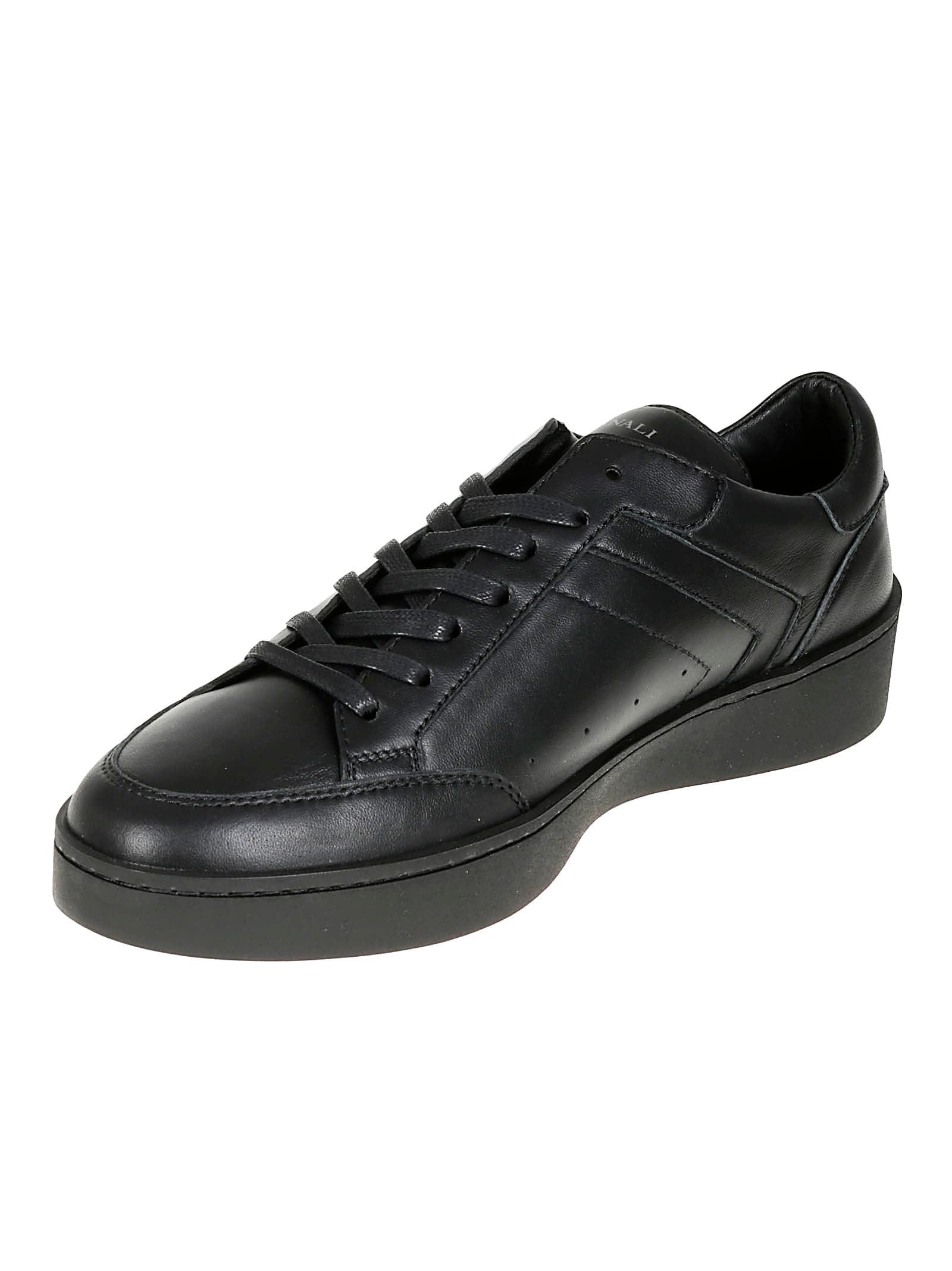 Canali Sneakers With Rubber Sole In Black