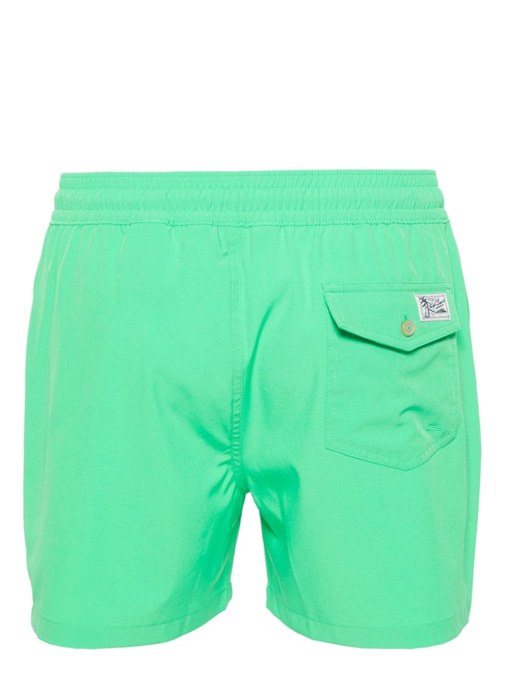 Shop Ralph Lauren Green Swim Shorts With Embroidered Pony