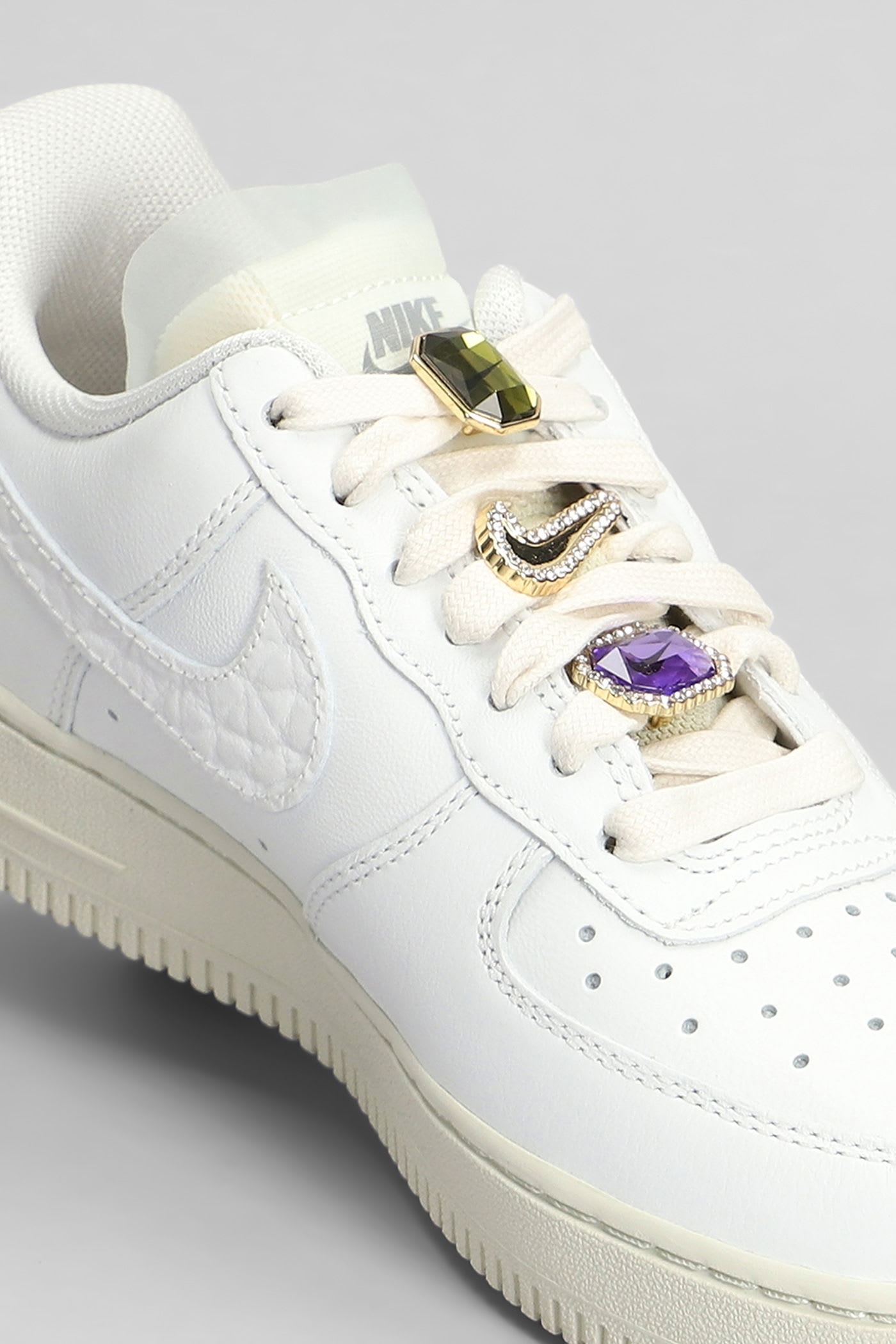 Nike Air Force 1 Lo Sneakers In White Leather In White