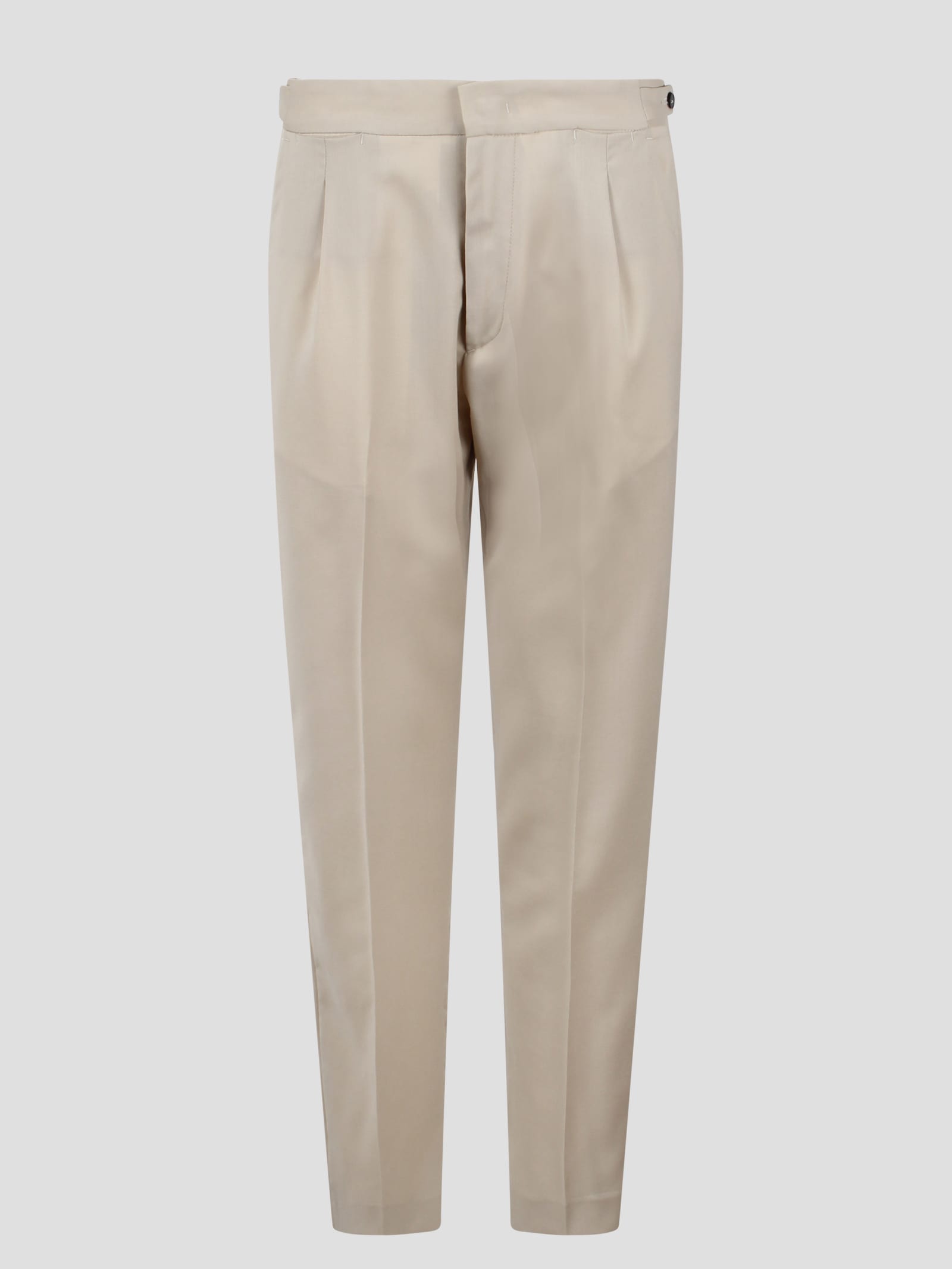 Shop Low Brand Rivale Tropical Wool Trousers In Nude & Neutrals