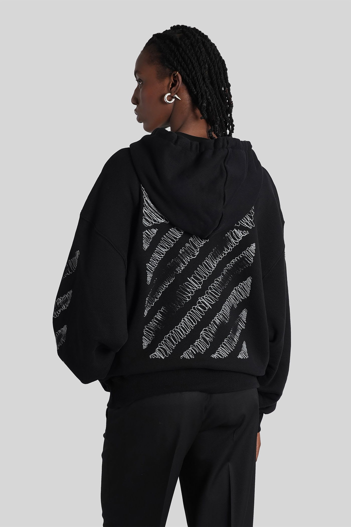 Off-white Sweatshirt In Black Cotton In Black