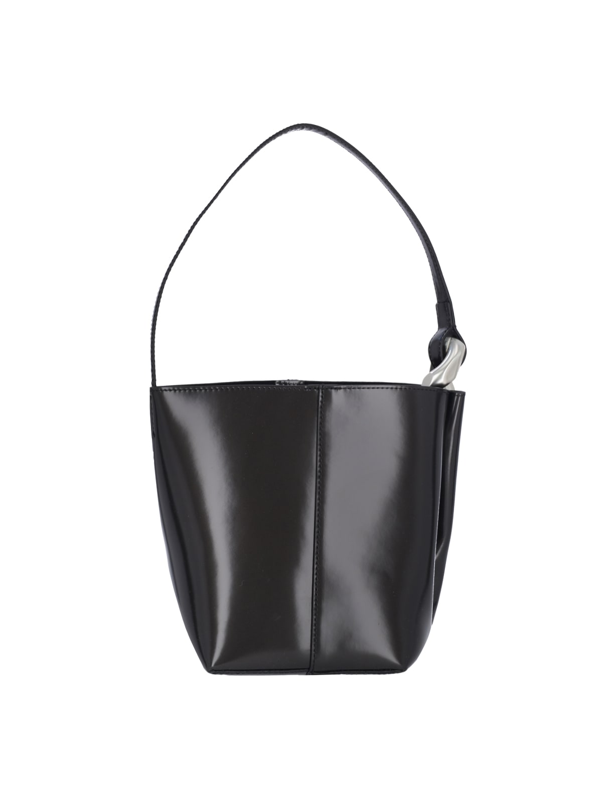 Shop Jw Anderson Corner Small Bucket Bag In Black