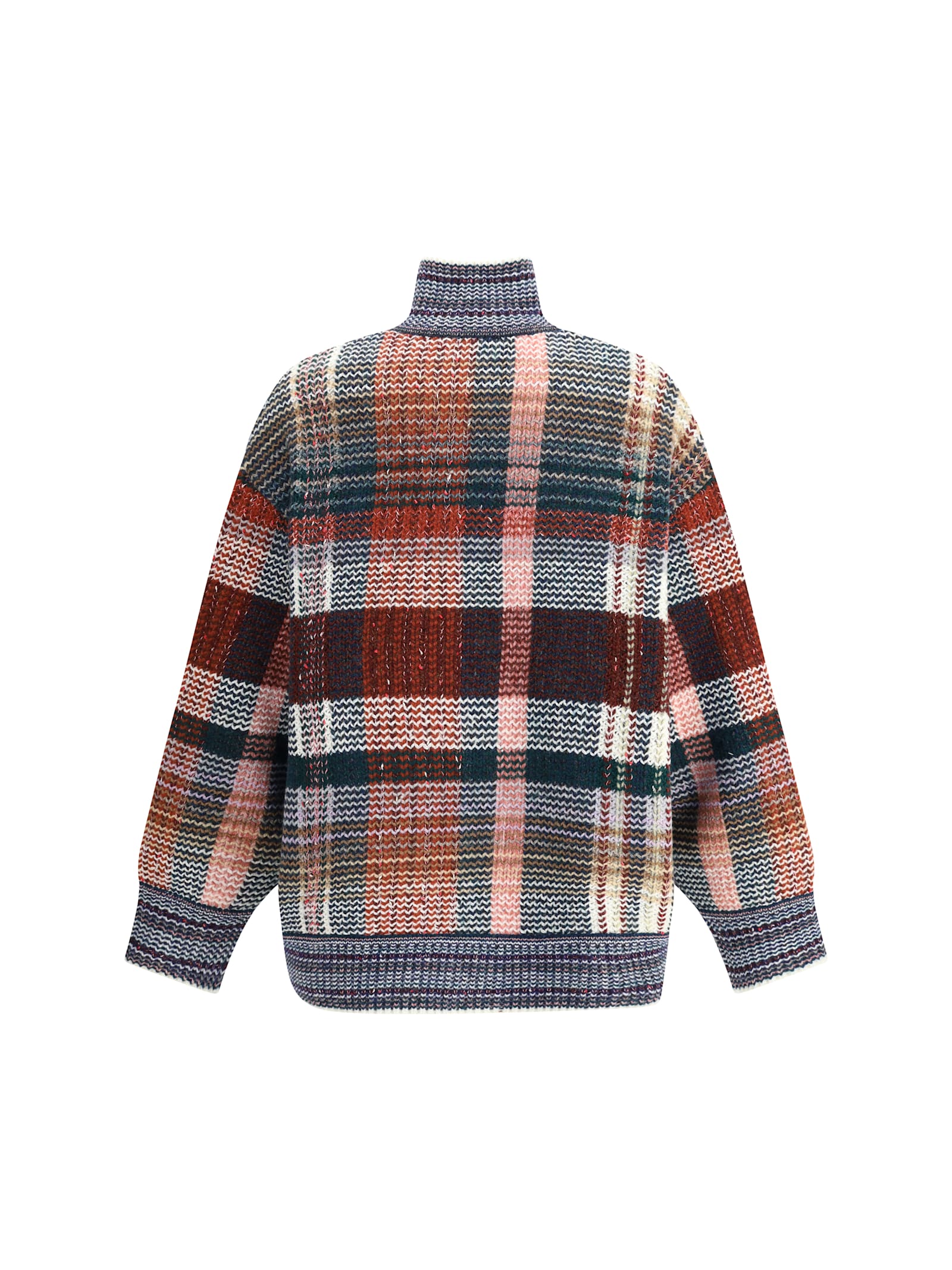 Missoni Oversized Cardigan With Embroidered Wool Blend In Green