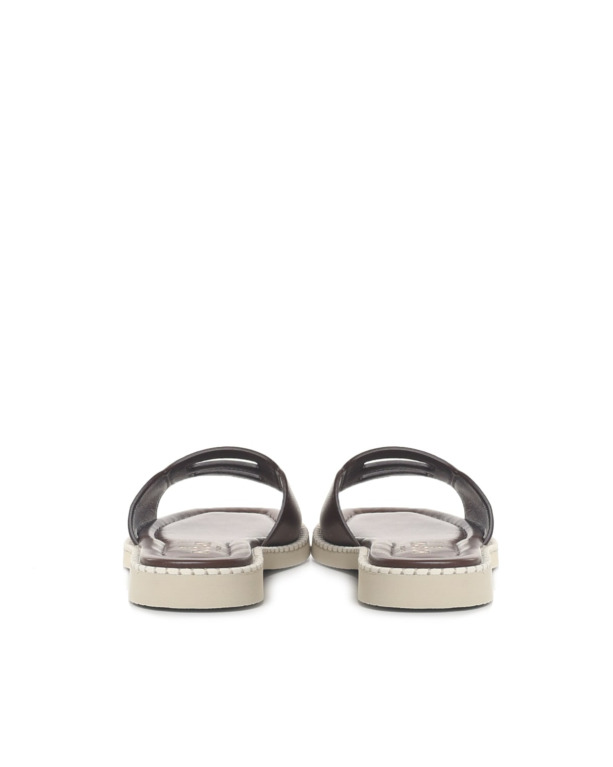 Shop Hogan Flat Sandals In Brown