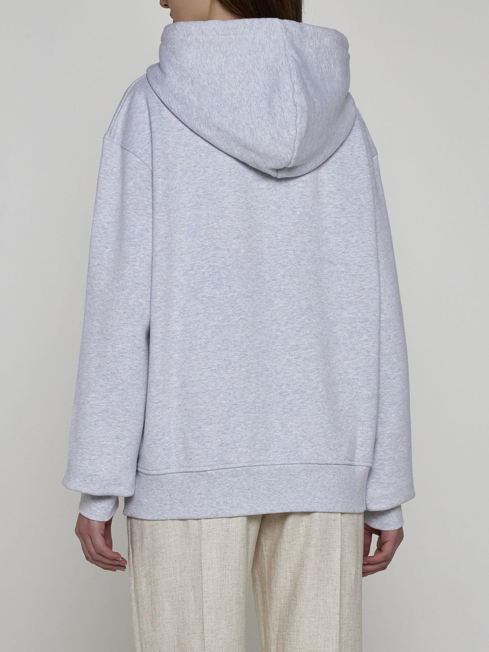 Shop Jacquemus Brode Cotton Hoodie In Grey