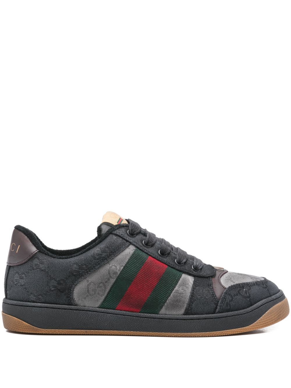 Gucci Gg Fabric Screener Sneakers In Black