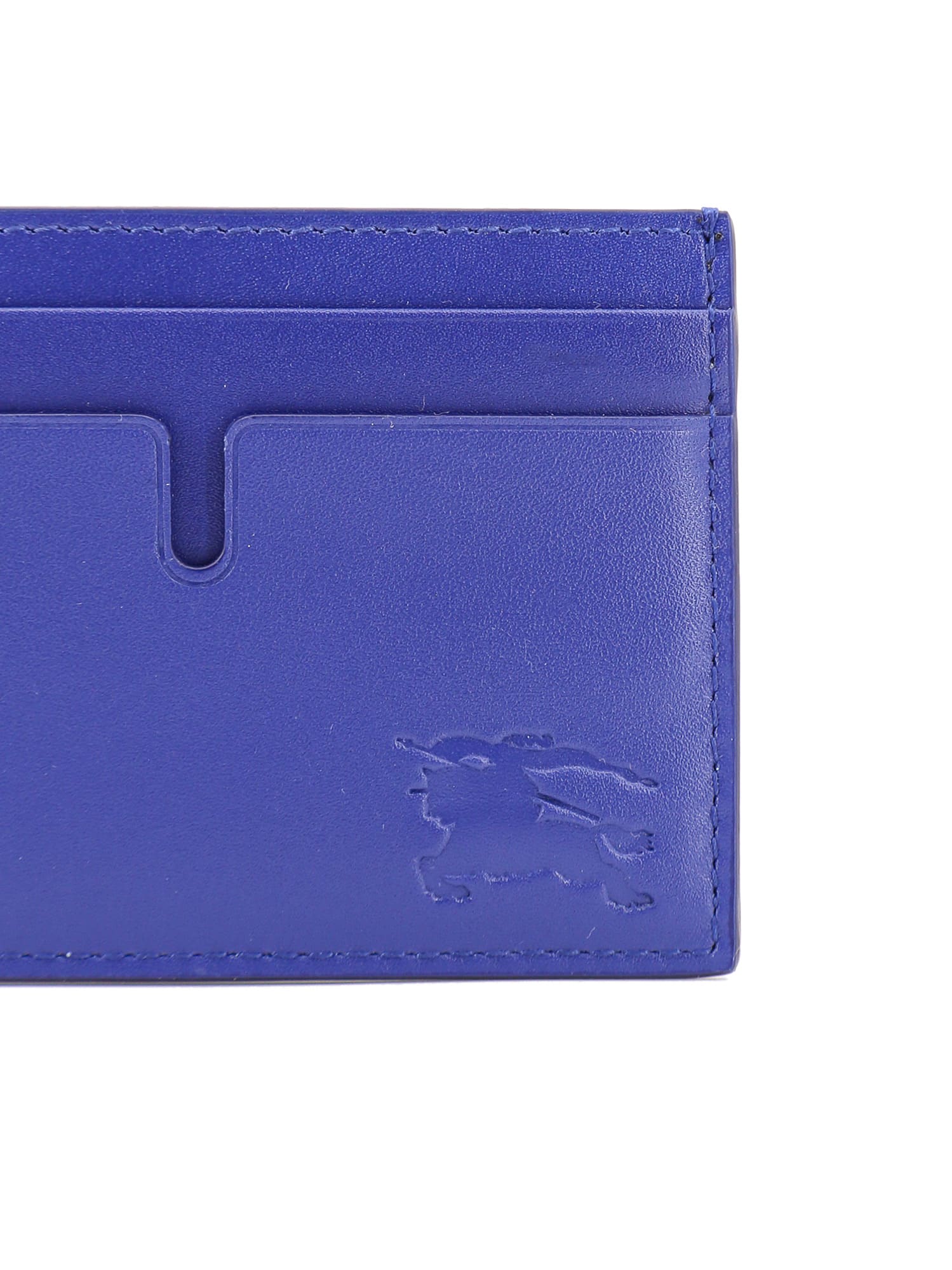 Shop Burberry Card Holder In Royal Blue