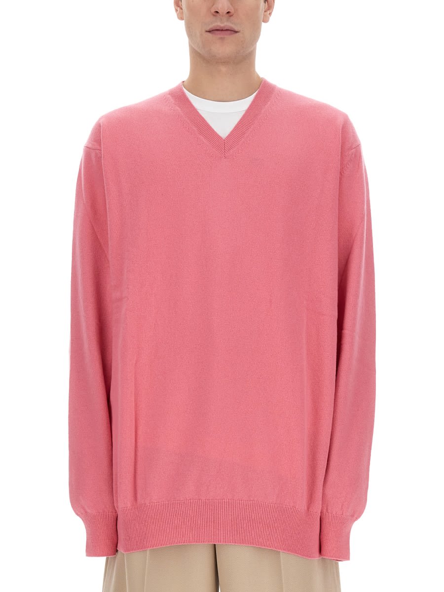 Shop Comme Des Garçons Shirt Wool Jersey. In Pink