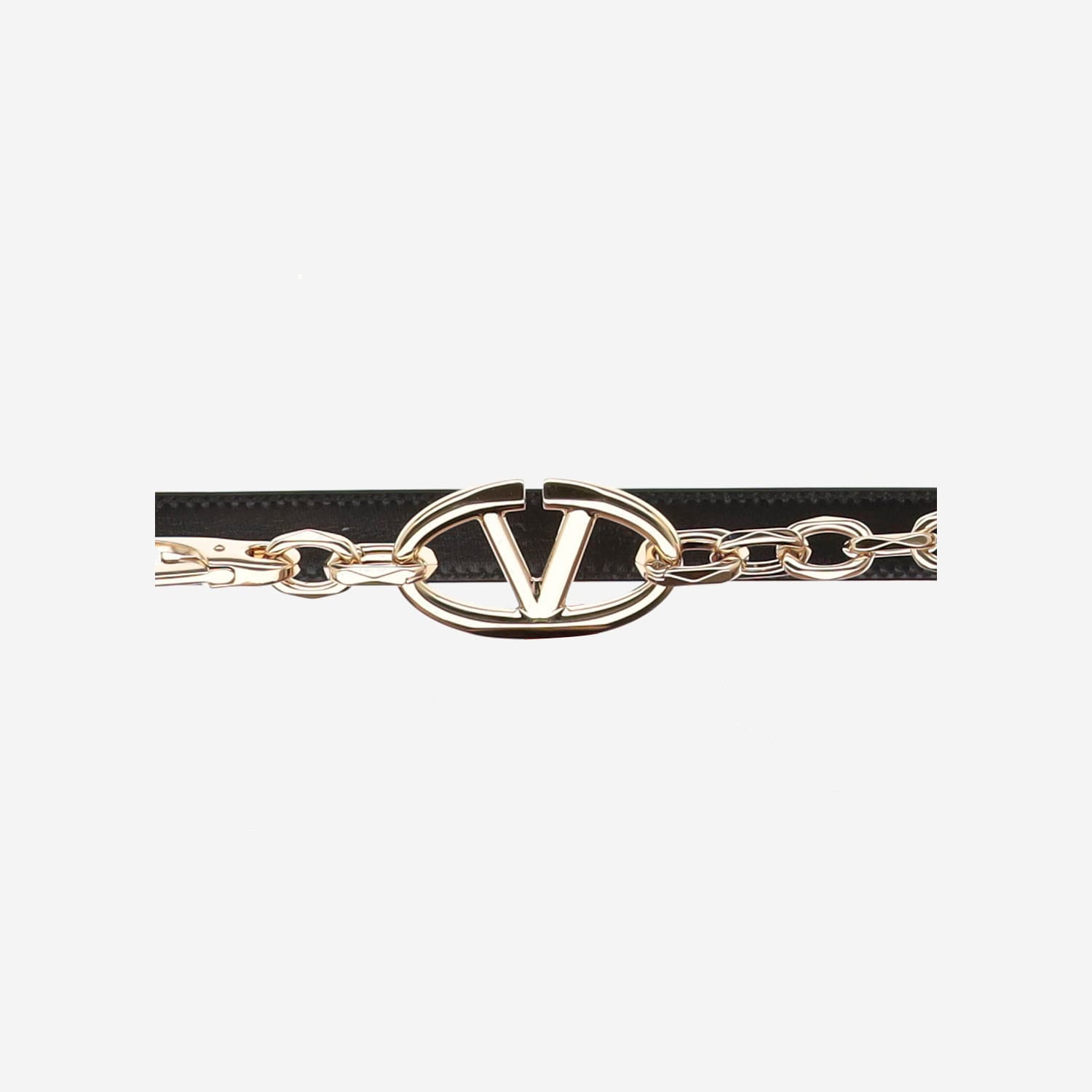 Shop Valentino Vlogo Signature Belt With Chain