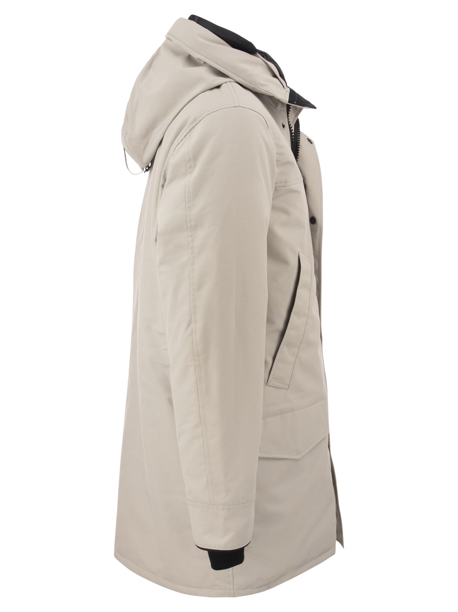 Shop Canada Goose Langford - Hooded Parka In Bianco