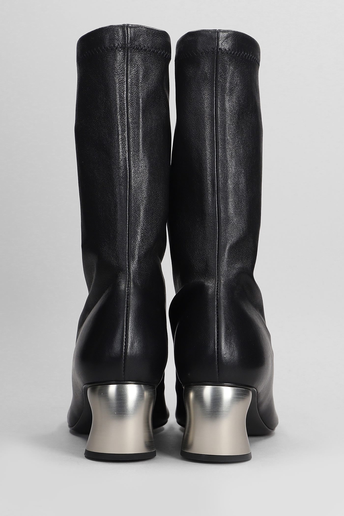Jil Sander Leather Boot In Black