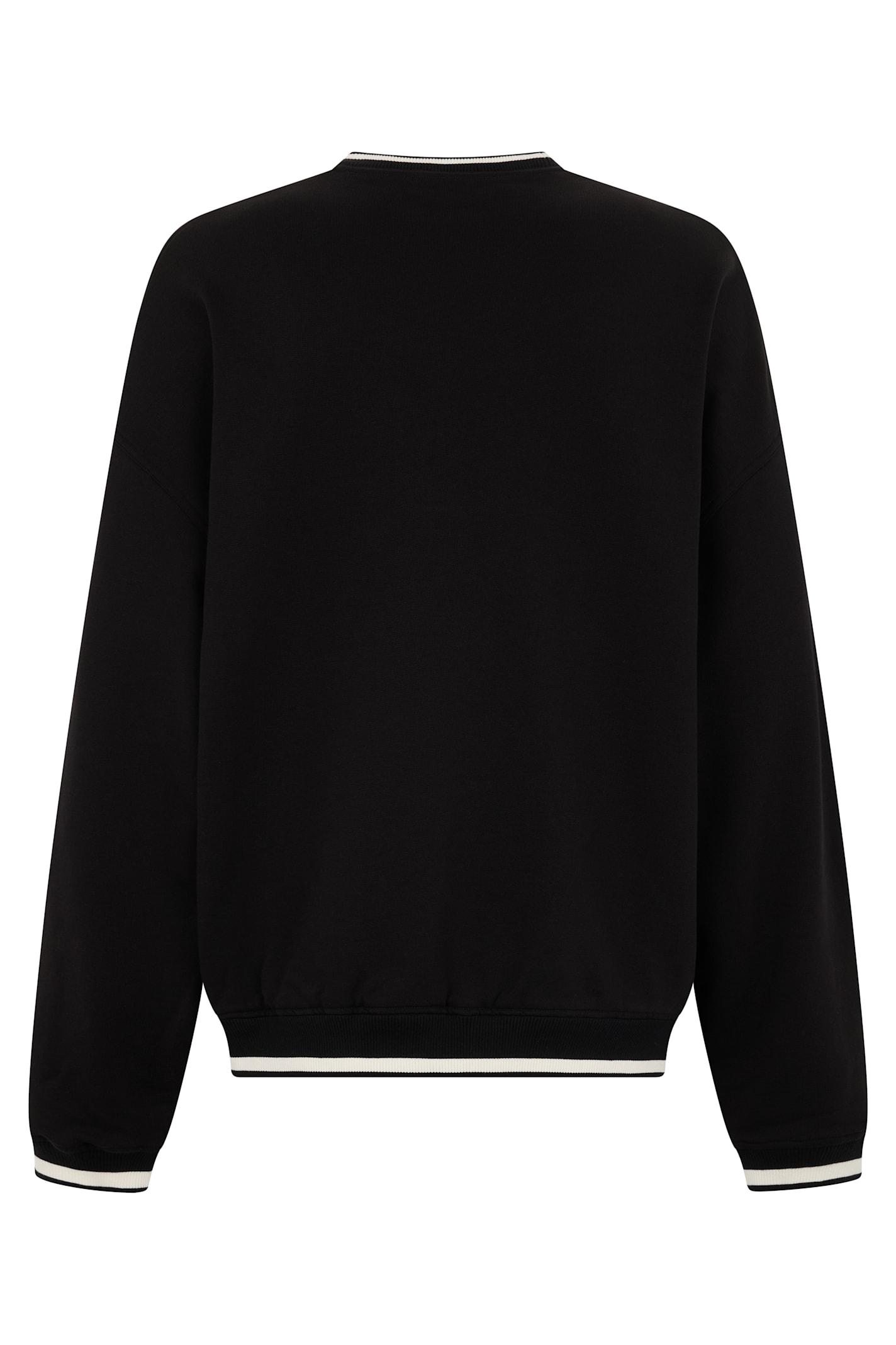 Dolce & Gabbana Logo-detail Ribbed-knit Sweater In Black