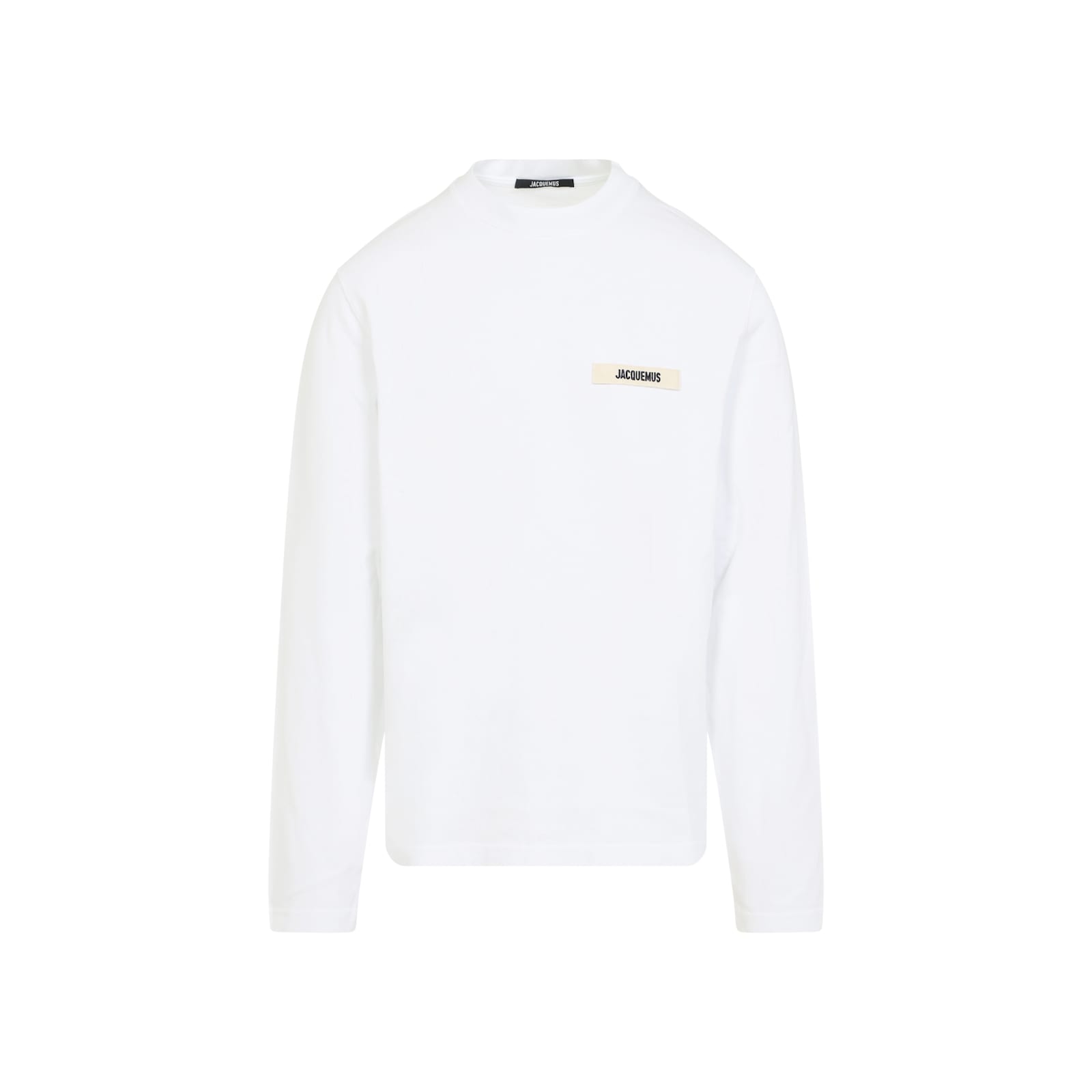 Jacquemus Le Tshirt Gros Grain Cotton Ls T-shirt In White