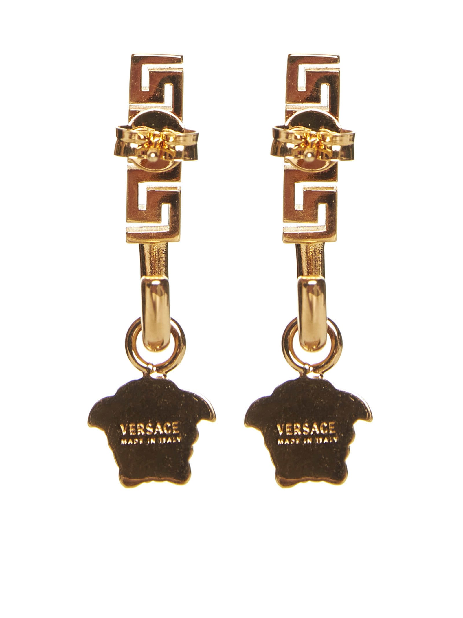 Shop Versace Earrings In  Gold