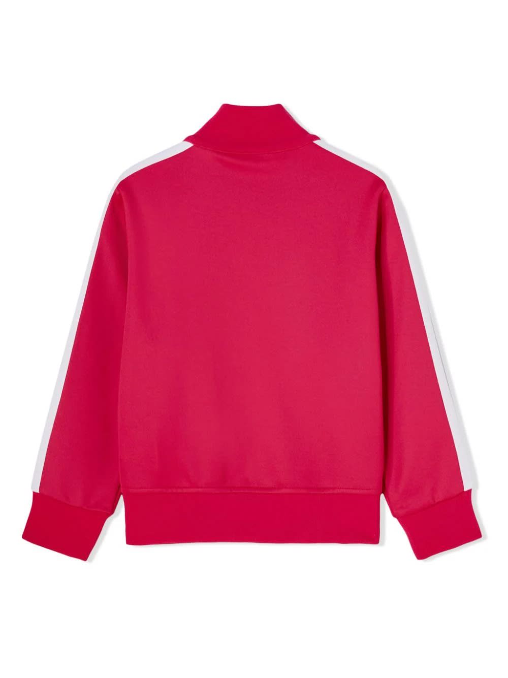 Shop Palm Angels Fuchsia Track Jacket With Zip And Logo In Pink
