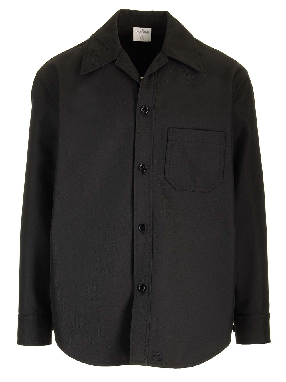 Shop Courrèges Black Oversize Shirt