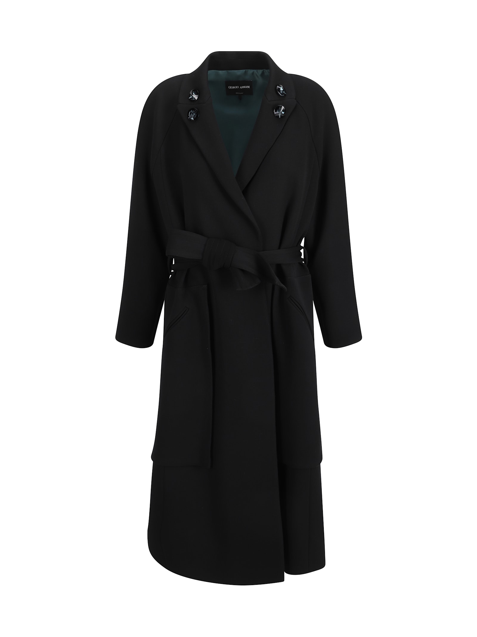 Coat In Black Wool