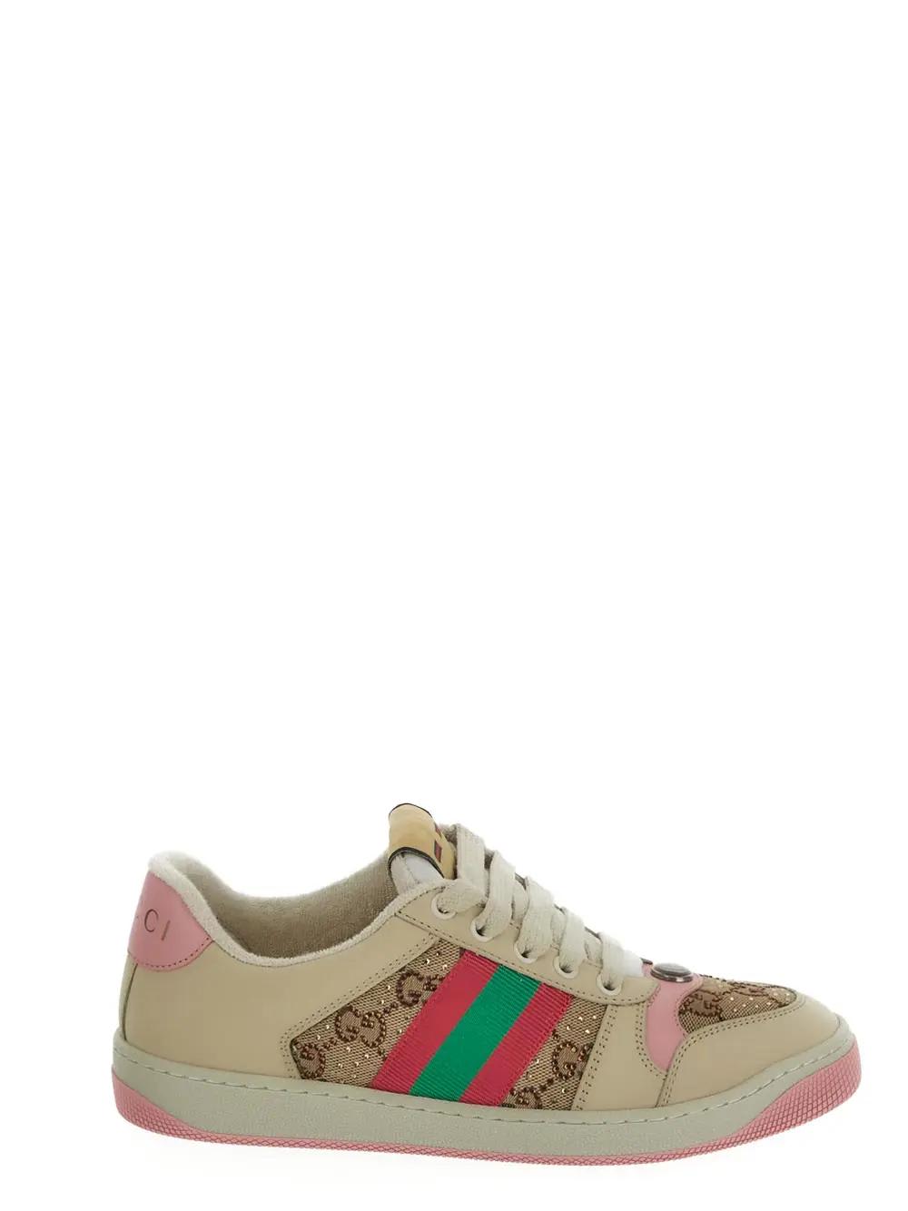 Shop Gucci Gg Canvas Sneakers In Pink