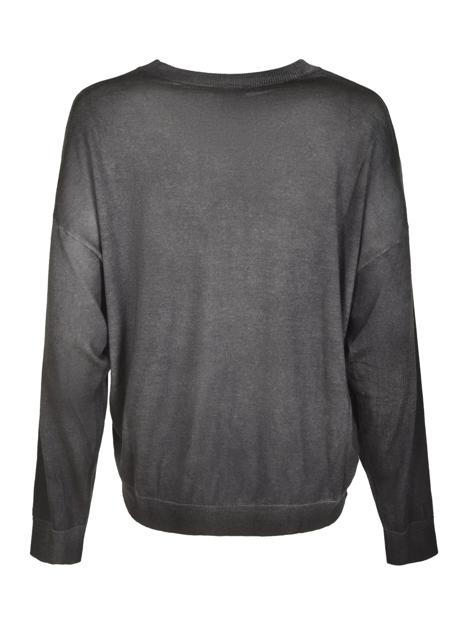 Shop Avant Toi Rib Trim Dyed Sweater In Black