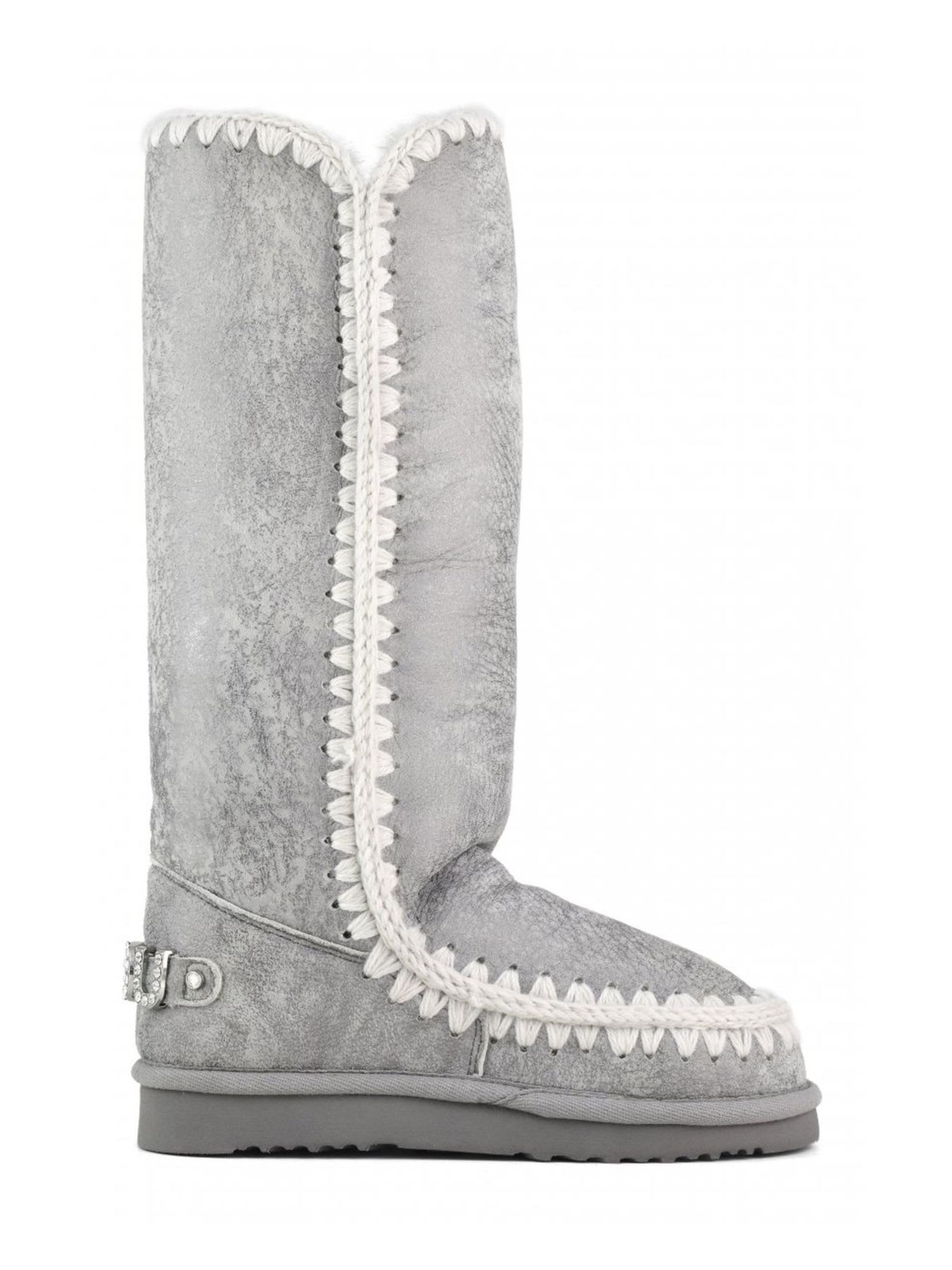 Mou Silky Silver Sheepskin Eskimo 40 In Silver