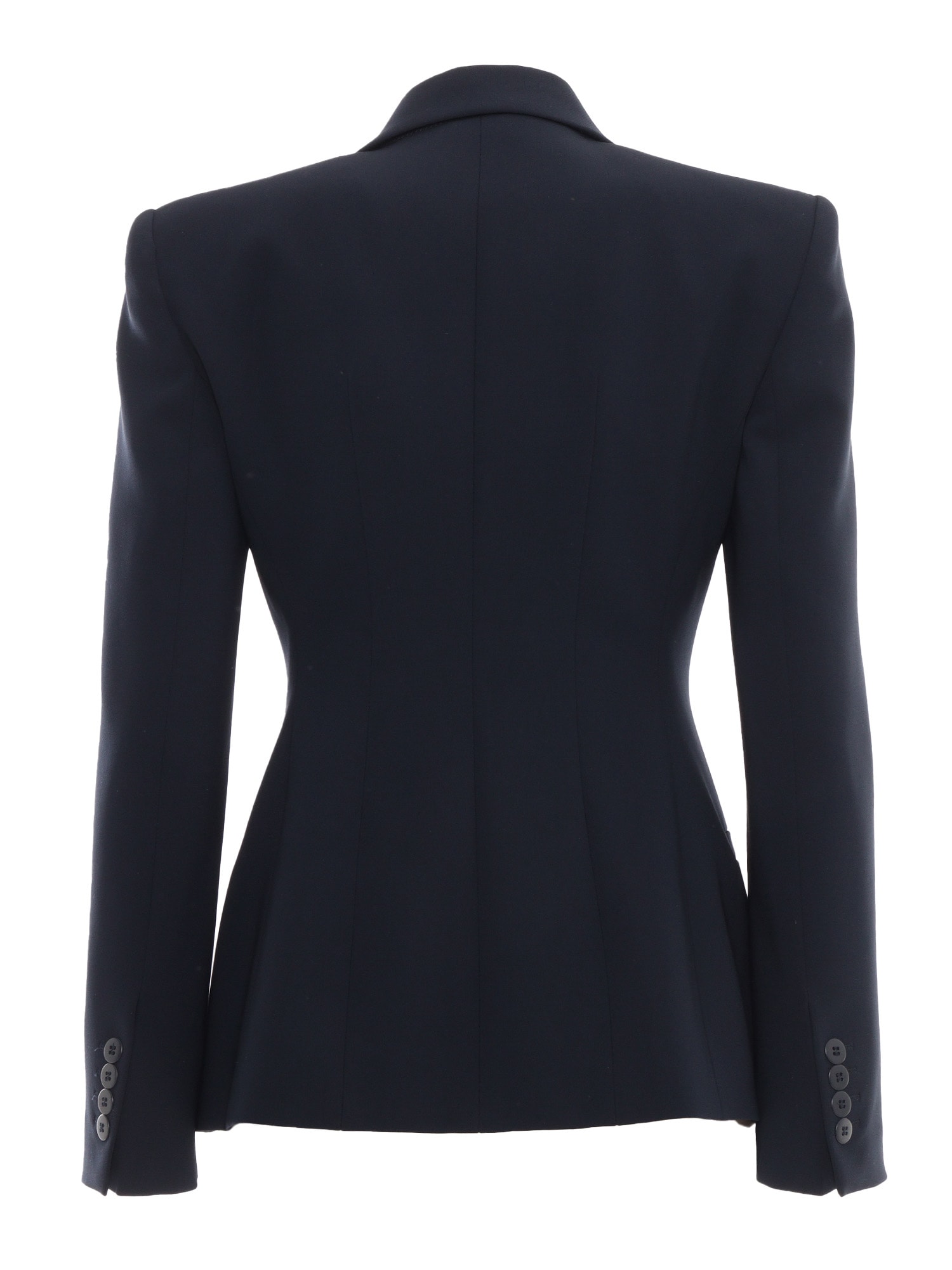 Max Mara Double-breasted Tailored Jacket With Structured Silhouette In Blue